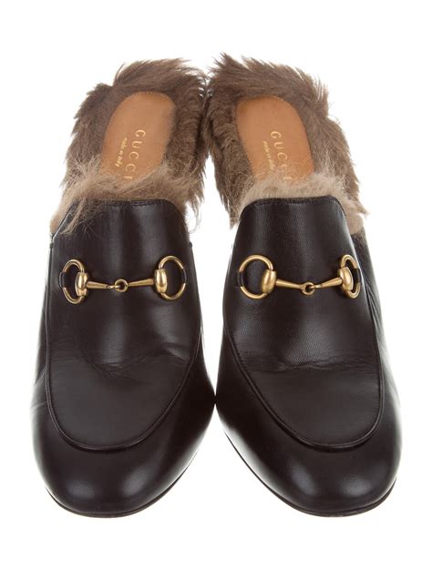 gucci shoes with fur|gucci princetown mules with fur.